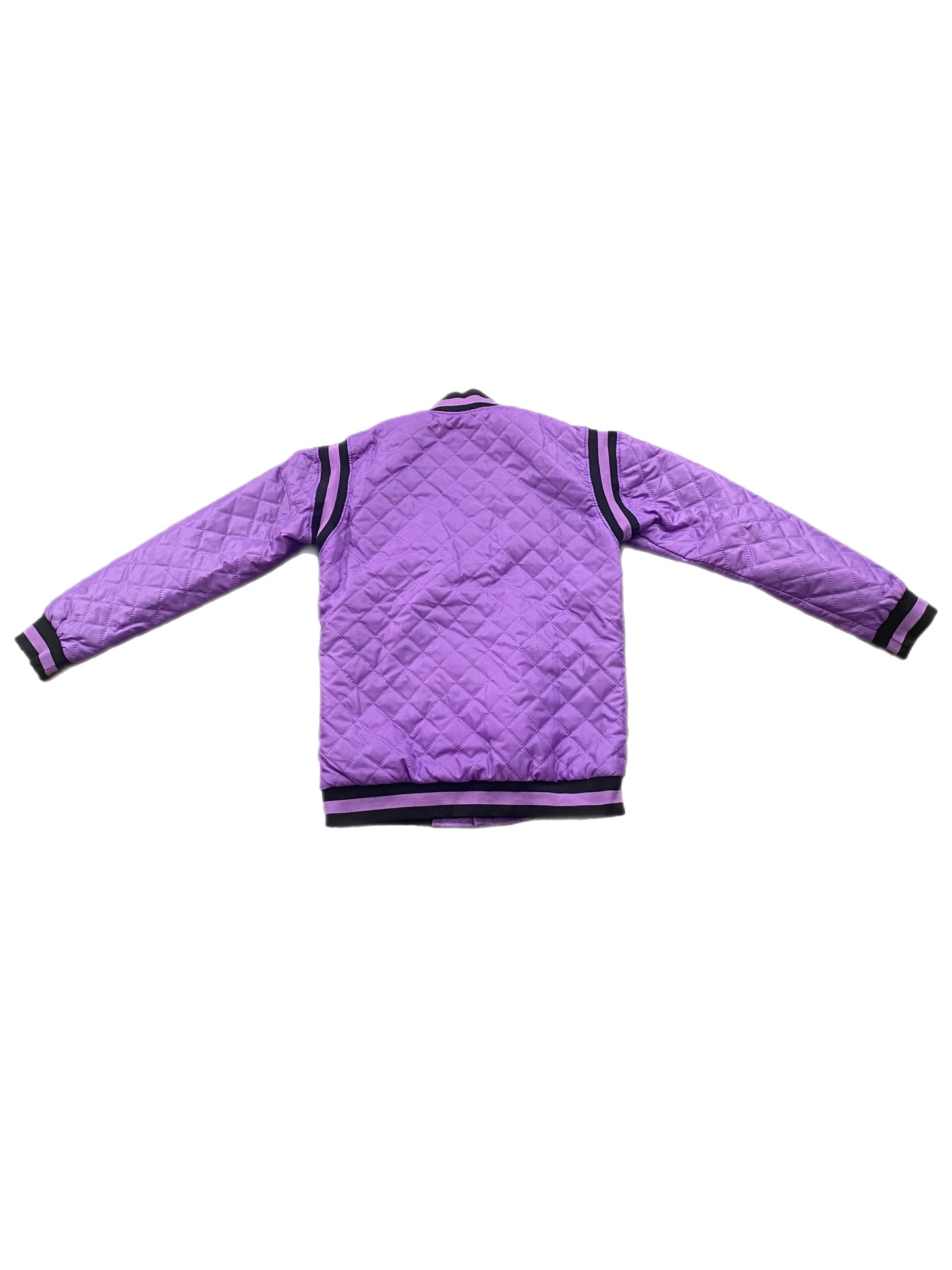 Mutanity quilted purple & black bomber jacket