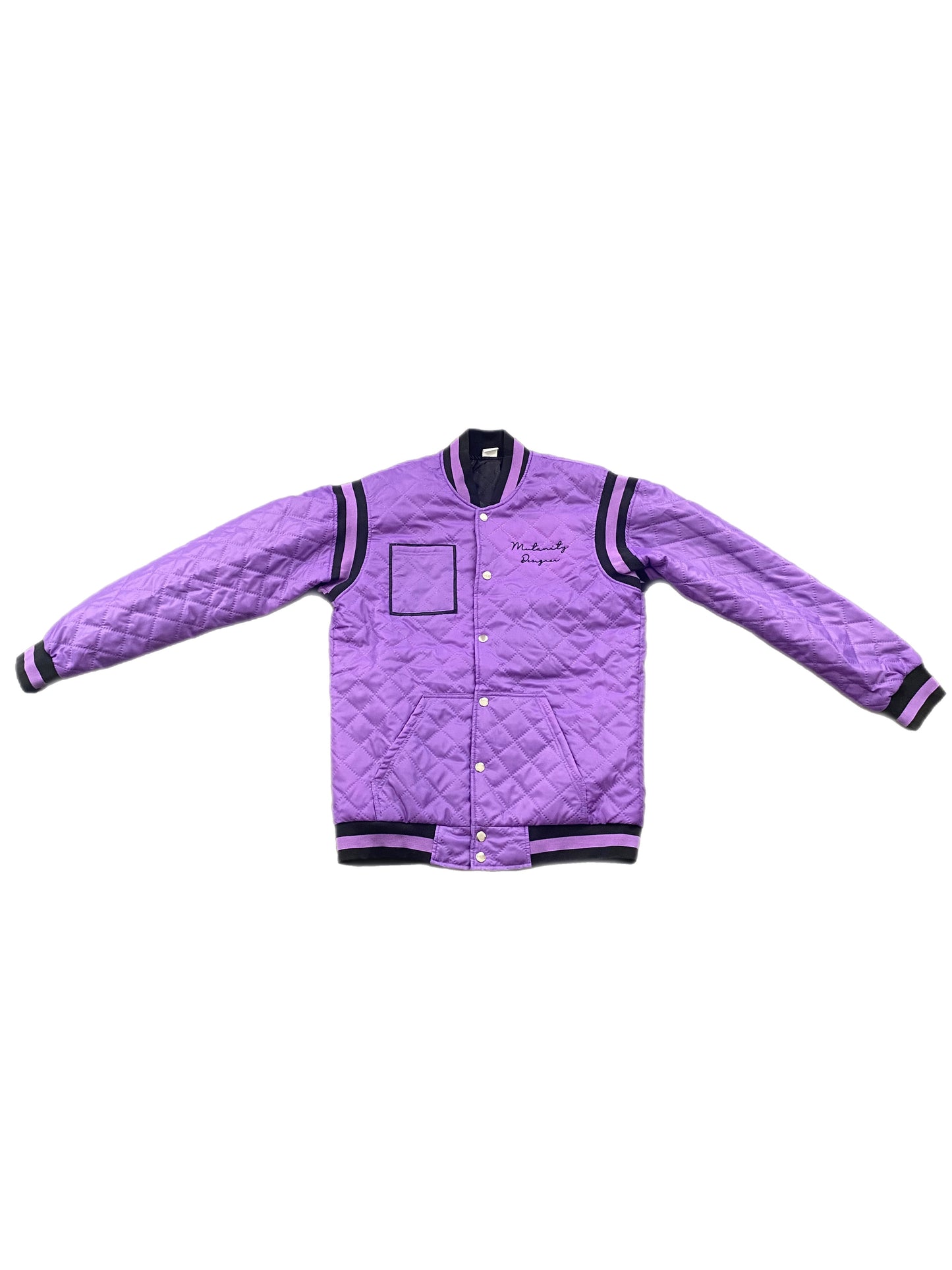 Mutanity quilted purple & black bomber jacket
